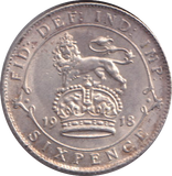 1918 SIXPENCE ( EF )