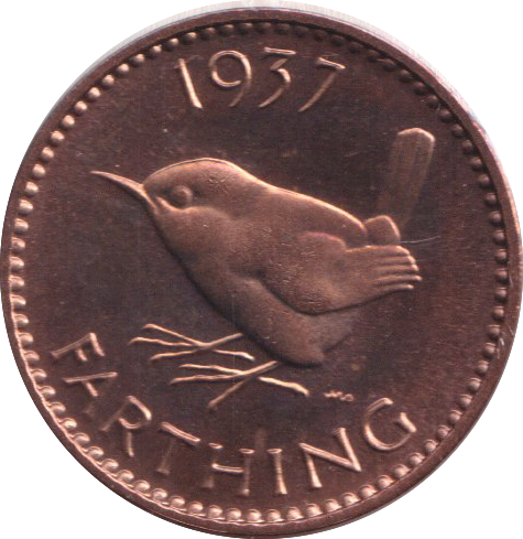 1937 FARTHING ( PROOF )