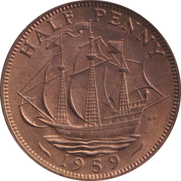 1959 HALFPENNY ( BU )