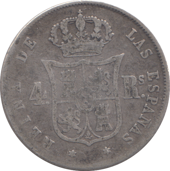 1863 SILVER 4 REAL SPAIN