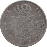 1863 SILVER 4 REAL SPAIN