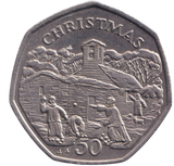 1996 CHRISTMAS 50P ISLE OF MAN