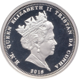 2018 CORONATION ANNIVERSARY SILVER PLATED FIVE POUND TRISTAN DA CUNHA