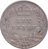 1895 SIXPENCE ( FINE )