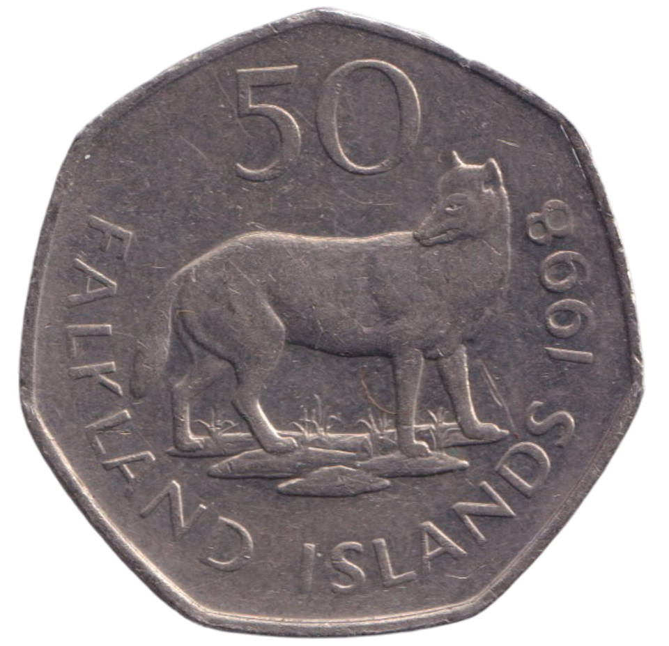 1998 50P WOLF FALKLAND ISLANDS