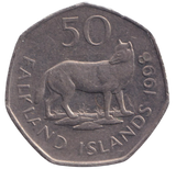 1998 50P WOLF FALKLAND ISLANDS