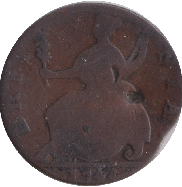 1744 HALFPENNY ( NF )