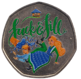 2012 JACK AND JILL 50P SHAPED COIN