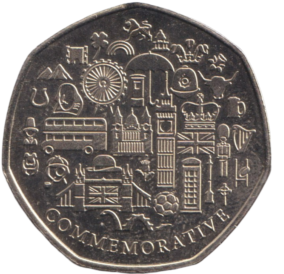 2012 HUMPTY DUMPTY 50P SHAPED COIN