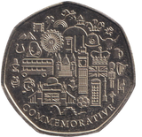2012 HUMPTY DUMPTY 50P SHAPED COIN
