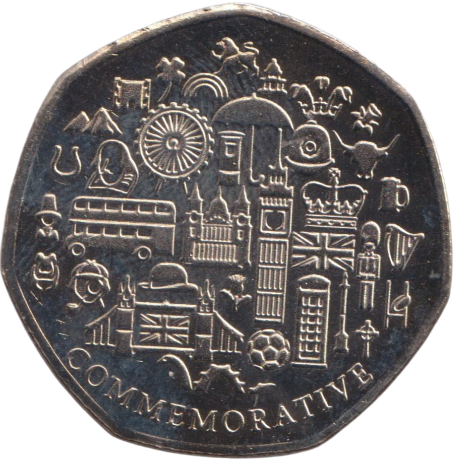 2023 KING CHARLES III CORONATION 50P SHAPED COIN