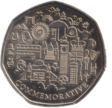 2012 THE GRAND OLD DUKE OF YORK 50P SHAPED COIN