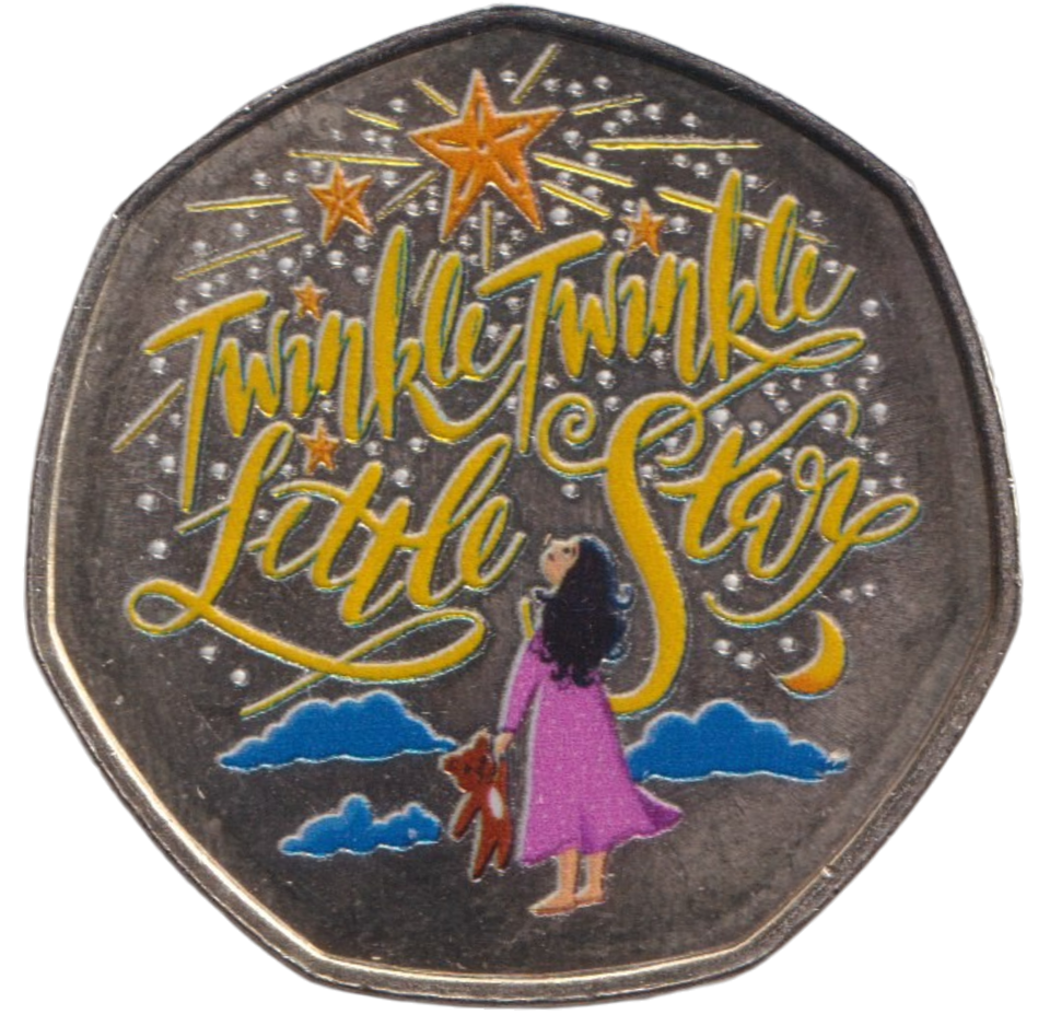 2012 TWINKLE TWINKLE LITTLE STAR 50P SHAPED COIN