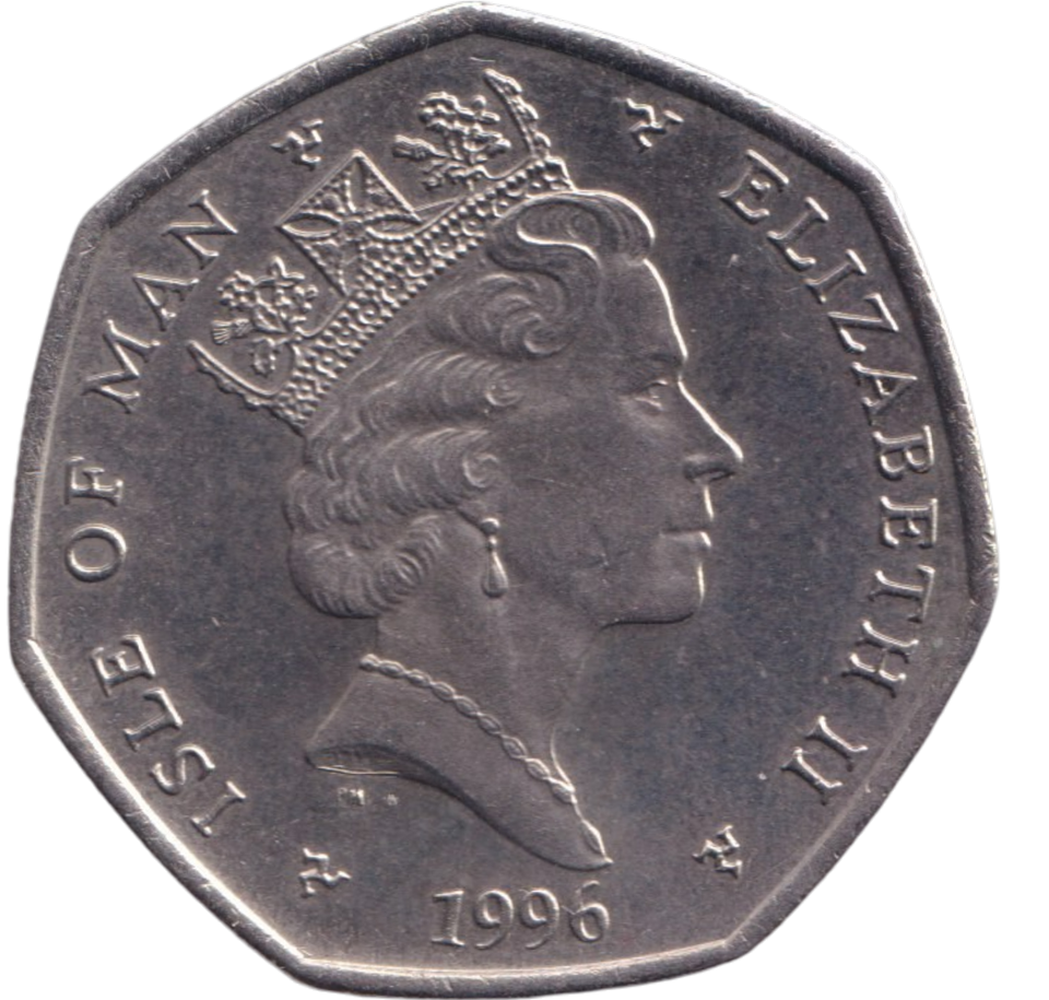 1996 CHRISTMAS 50P ISLE OF MAN