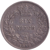 1835 SIXPENCE ( VF )
