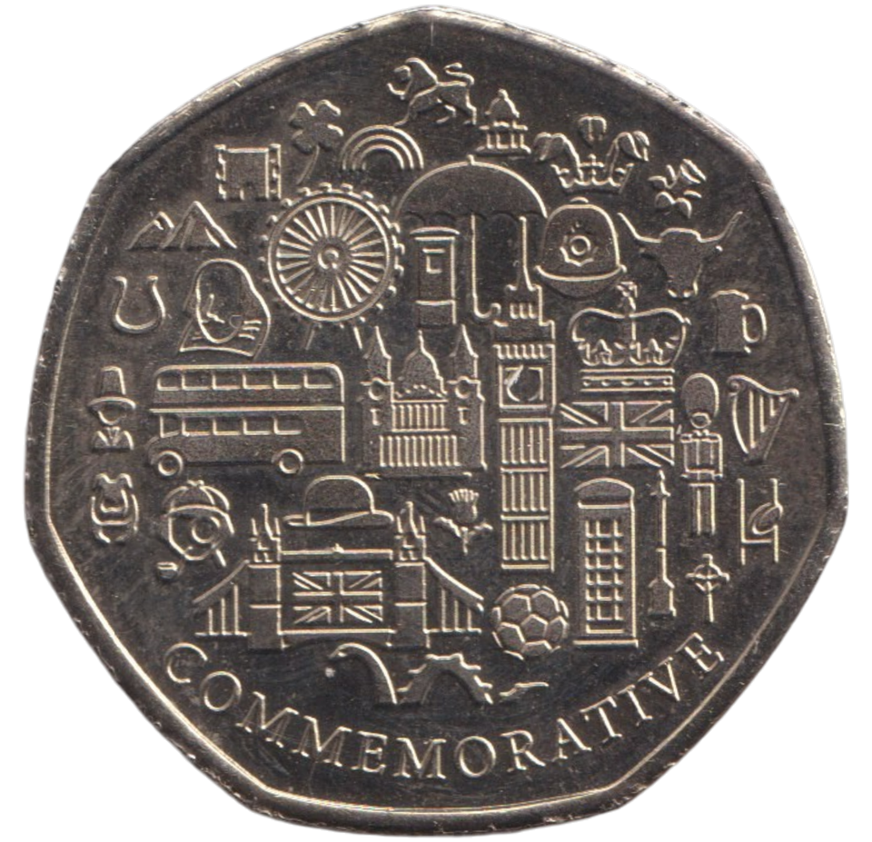 2012 SPIDER 50P SHAPED COIN
