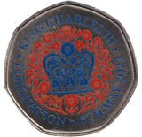 2023 KING CHARLES III CORONATION 50P SHAPED COIN