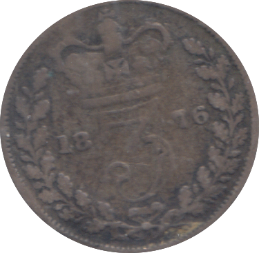 1876 THREEPENCE ( FINE )
