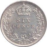 1888 SIXPENCE ( GF )