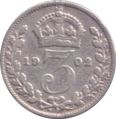 1902 THREEPENCE ( FINE )