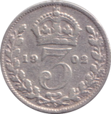 1902 THREEPENCE ( FINE )