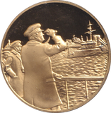 1974 SILVER GOLD PLATED WINSTON CHURCHILL MOBILISATION OF THE FLEET MEDALLION