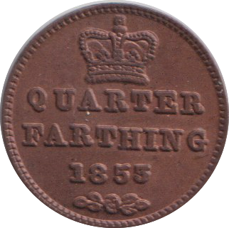 1853 QUARTER FARTHING ( AUNC )