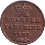 1853 QUARTER FARTHING ( AUNC )