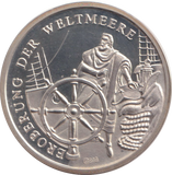 1995 SILVER CONQUEST OF THE WORLD OCEAN MEDALLION GERMANY