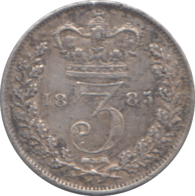 1885 THREEPENCE ( GVF )