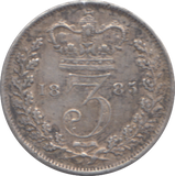 1885 THREEPENCE ( GVF )