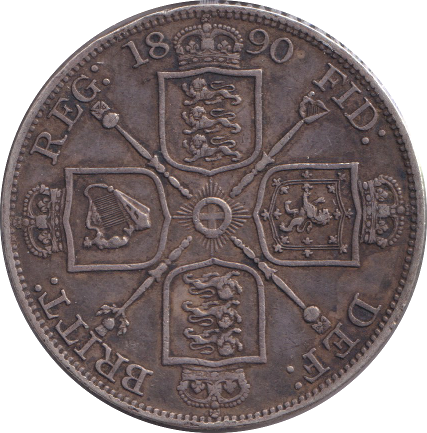 1890 DOUBLE FLORIN ( VF )