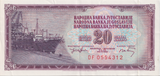 1974 YUGOSLAVIA 20 DINARA BANKNOTE REF-1684