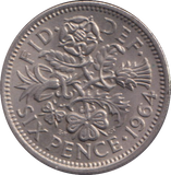 1964 SIXPENCE ( UNC )