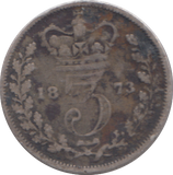 1873 THREEPENCE ( FINE )