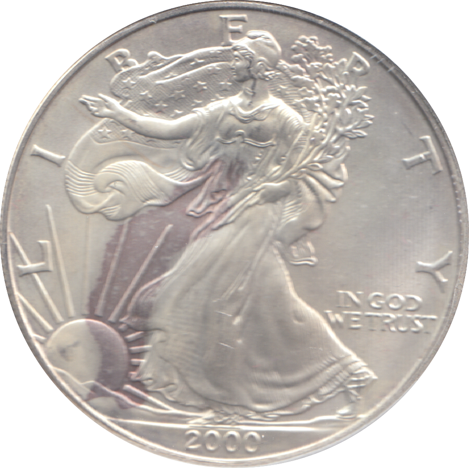 2000 AMERICAN EAGLE SILVER DOLLAR 1 OZ FINE SILVER USA