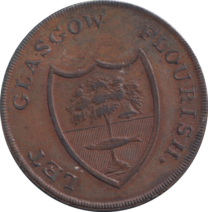 1791 HALF PENNY TOKEN GLASGOW