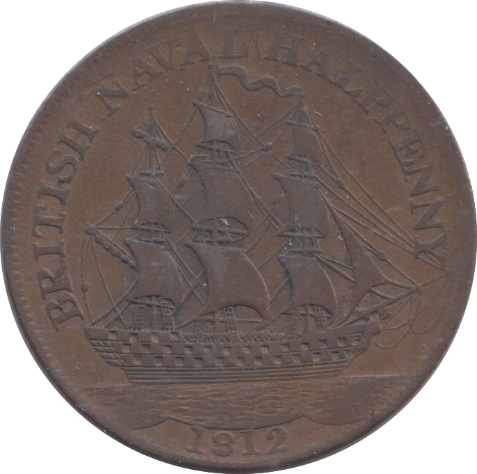 1812 NAVAL HALFPENNY TOKEN
