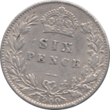 1900 SIXPENCE ( FINE )
