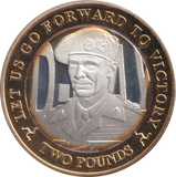 2019 SILVER PROOF LET US GO FORWARD TO VICTORY TWO POUNDS ISLE OF MAN