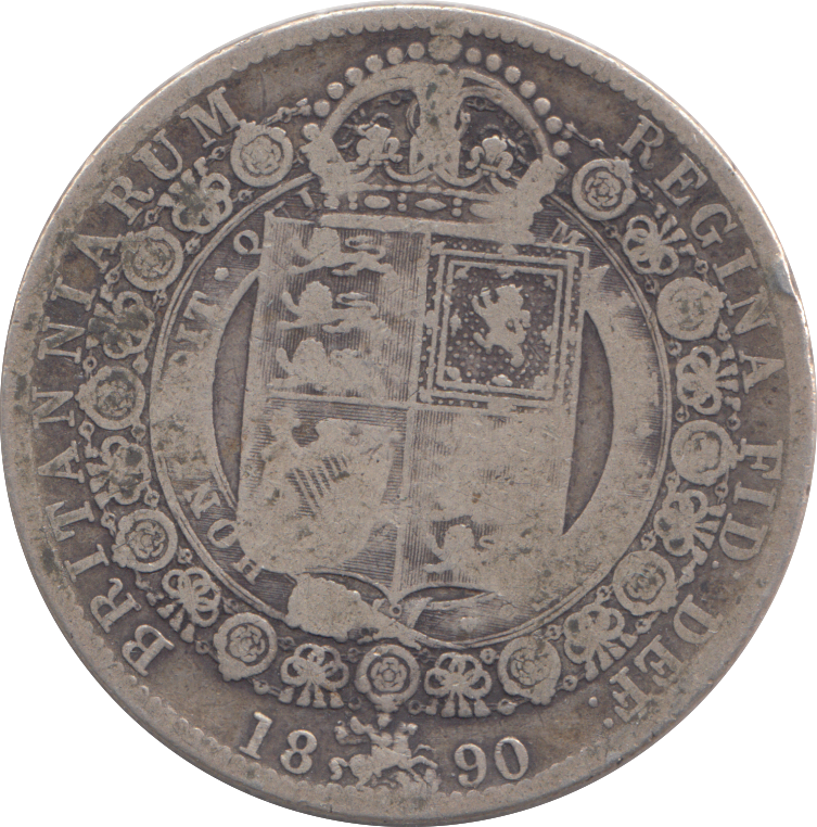 1890 HALFCROWN ( FINE )