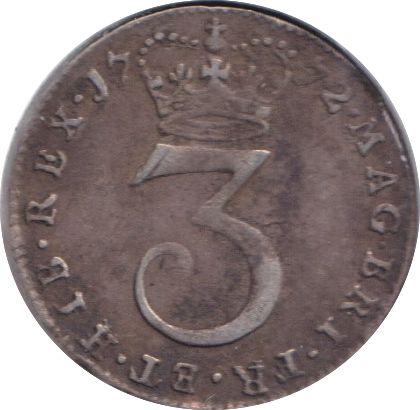1772 MAUNDY THREEPENCE ( GF )