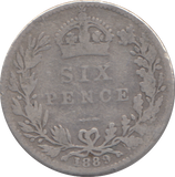 1889 SIXPENCE ( FINE )
