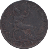 1875 HALF PENNY ( FINE )
