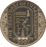 2007 SILVER PROOF GOLD PLATED THE TREASURES OF TUTANKHAMUN MEDALLION