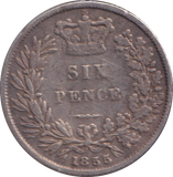 1855 SIXPENCE ( FINE )