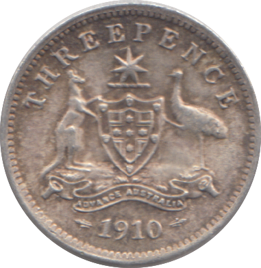 1910 AUSTRALIA THREEPENCE