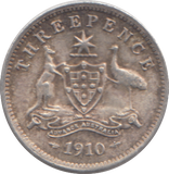 1910 AUSTRALIA THREEPENCE