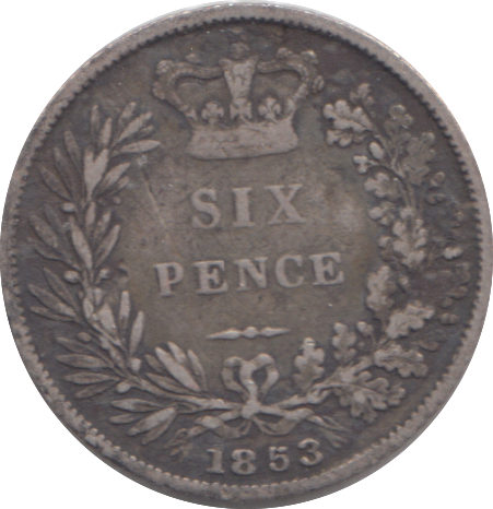 1853 SIXPENCE ( FINE )