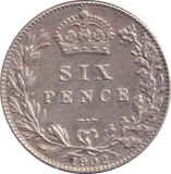 1902 SIXPENCE ( UNC )